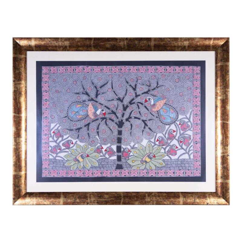 Tree of life Madhubani painting - Image 2