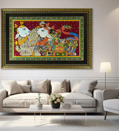 DIVINE COW PATTACHITRA PAINTING