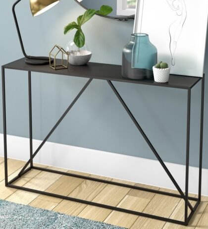 Colmen Console Table in Black Colour