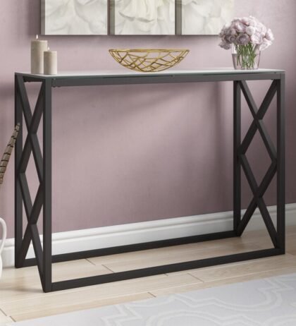 Gelman Console Table in Black and White colour