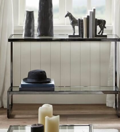 Leafier Console Table in Black Colour