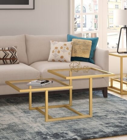 Harris Center Table with Glass Top