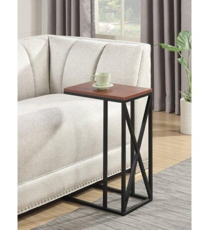 Marin Side Table in Black and Brown Colour
