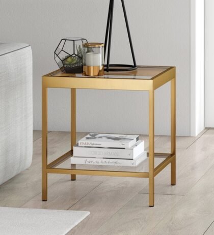 Alfy Side Table in Golden Colour
