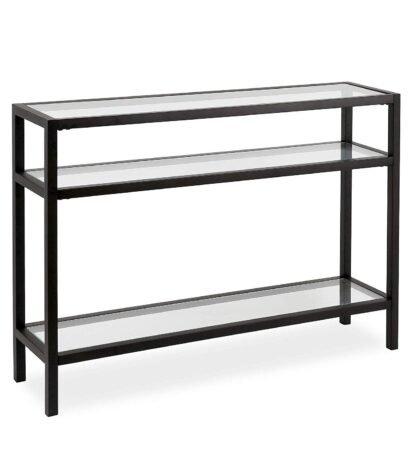 Lyna Console Table in Black Color with Acrylic Glass