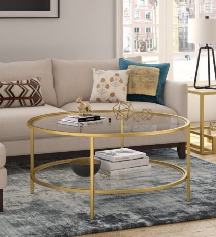 Grace Center Table with Glass Top