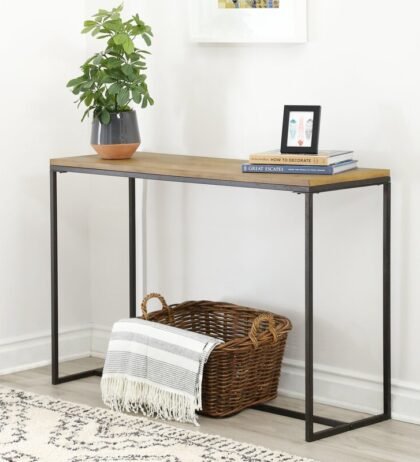 Marie Console Table in Black and Brown(MDF Board) Colour