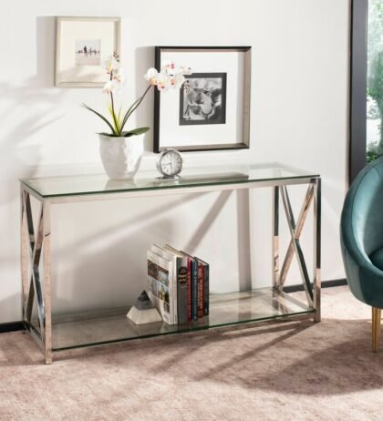 Ehrman Console Table in Stainless Steel
