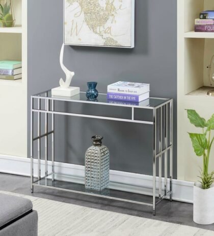 Kurt Console Table in Stainless Steel