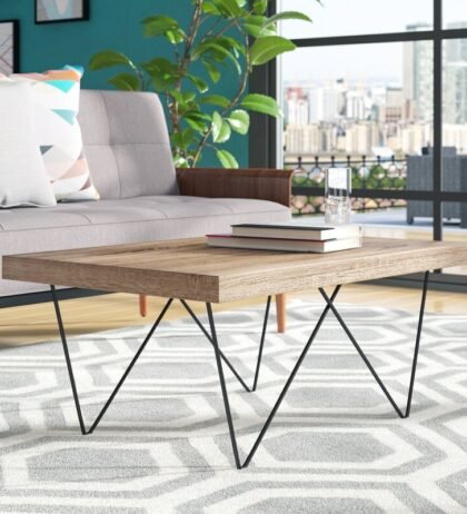 Grant Rectangular Center Table in Black Color