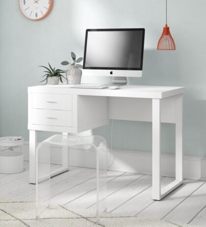 Keya Computer Table in White Color