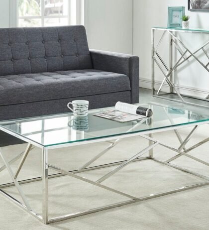Moss Center Table in Stainless Steel