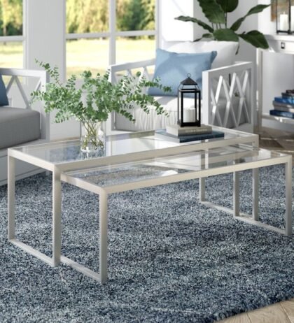 Linda Center Table in Silver Color