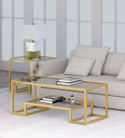 Lavie Center Table in Golden Colour