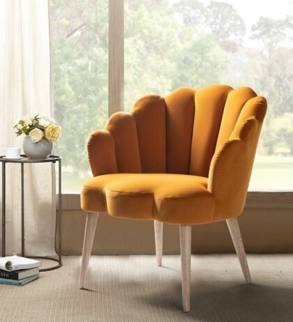 Alice Lounge Chair in Yellow Color