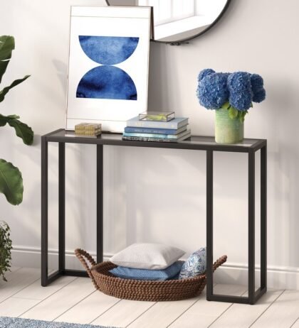 Febe Console Table  in Black Color in Acrylic Glass