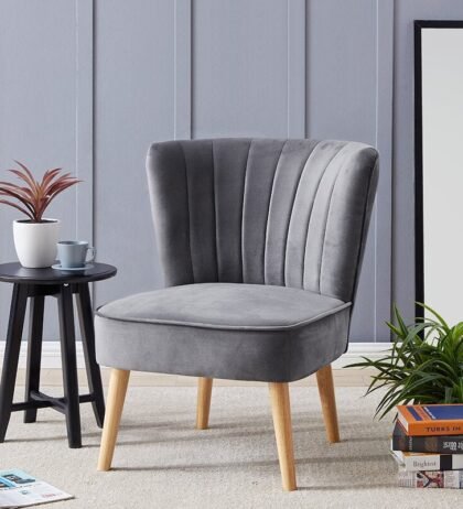 Carrie Lounge Chair in Grey Color