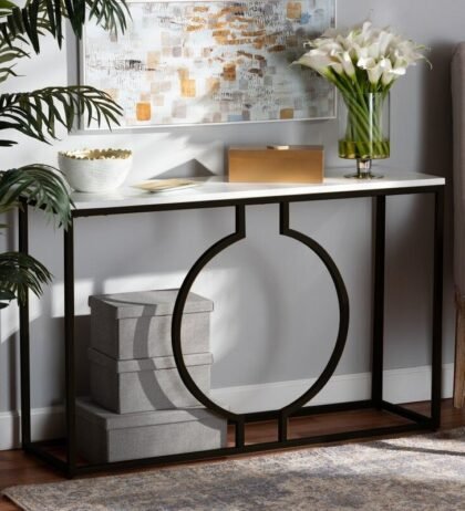 Colin Console Table in Black Color
