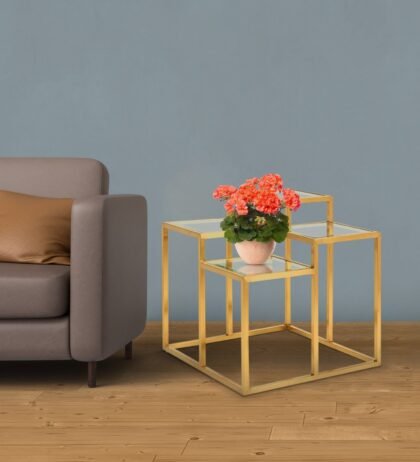 Finna Side Table in Golden Colour