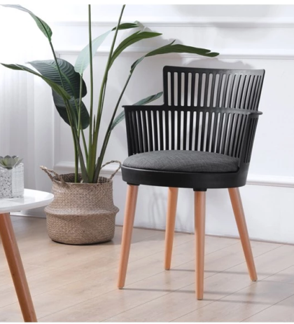 Klaus Cafe Chair in Black Colour