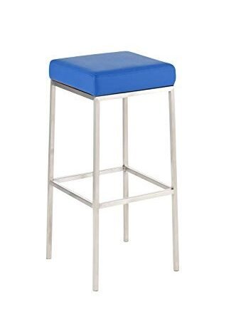 Mini Barstool in Blue Color - Stainless Steel