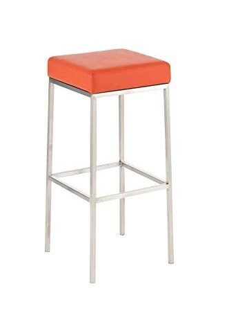 Mini Barstool in Orange Color - Stainless Steel