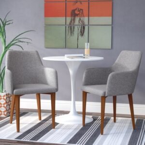 Kore Lounge Chair in Grey Color Set of 2