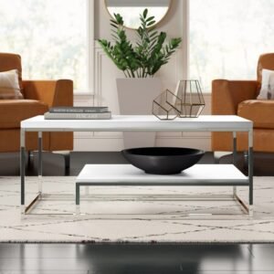 Leena Center Table in White Colour