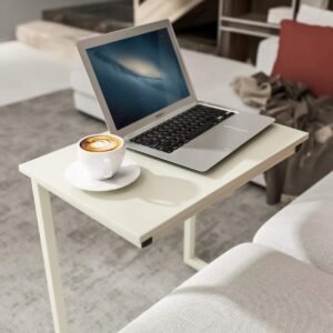 Barrie Side Table in White Color
