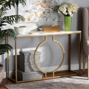 Colin Console Table in Golden Finish