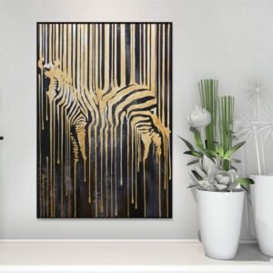 Melting Gold Zebra MODERN ART  | 43*62 inches.