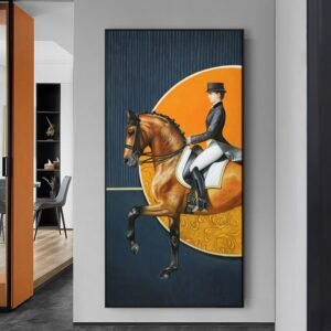 Horsewoman Dominion Oil Color Painting MODERN ART