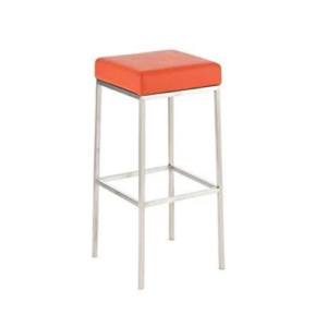 Mini Barstool in Orange Color - Stainless Steel